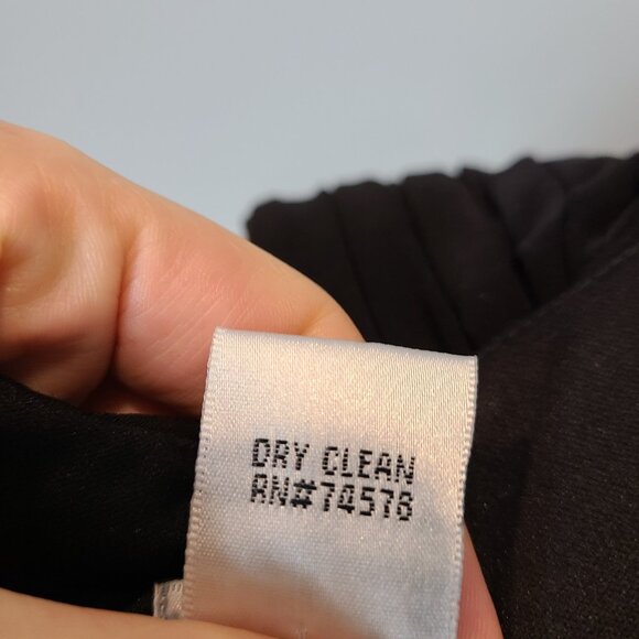 Cache Vintage Y2K Black Brown Taffeta Fit Flare Midi Dress Retro Holiday 1920s - Picture 8 of 11